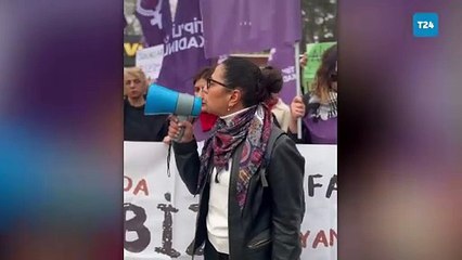 TİP’li kadınlar Vezneciler Kız Yurdu’nun taşlanmasını protesto etti