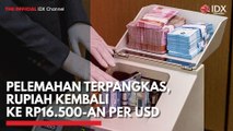 Pelemahan Terpangkas, Rupiah Kembali ke Rp16.500-an per USD