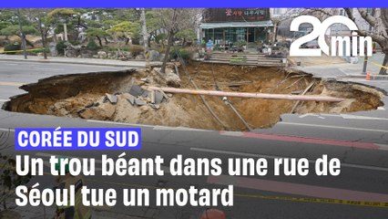 Corée du Sud : Un trou béant se forme dans une rue de Séoul, un motard chute mortellement