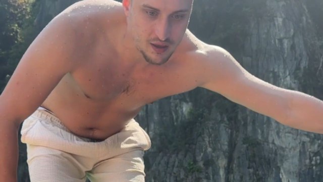 Boat jumper botches backflip attempt and takes an embarrassing fall into the water