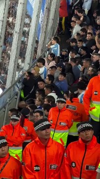 Torcedor argentino imita macaco em direção aos brasileiros durante jogo