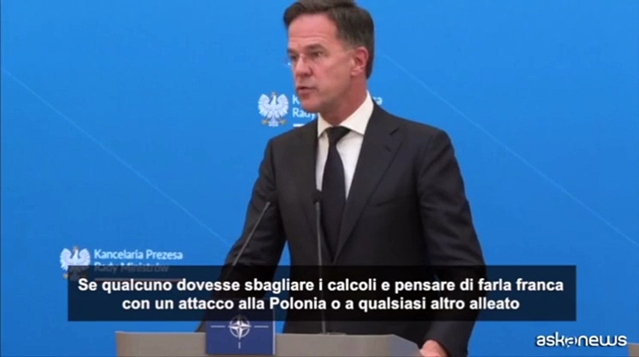 Rutte: attacco a Polonia o alleati? Risposta Nato sarebbe devastante