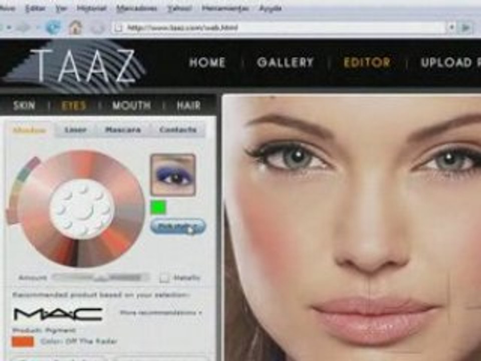 Taaz: Maquillaje online.