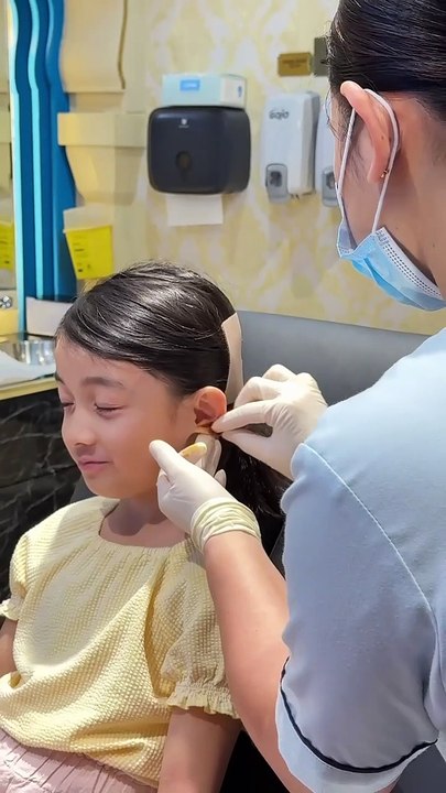 Little Ears, Big Celebrations! ✨ A Precious First Piercing Moment 💖 #earpiercing #nosepiercing