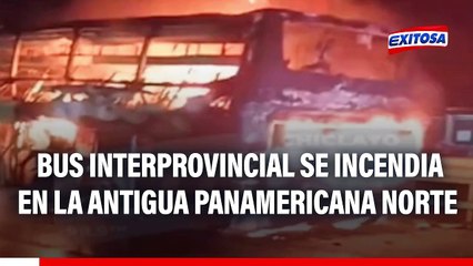 Chiclayo: Más de 50 pasajeros salvaron de morir luego de que bus interprovincial se incendiara