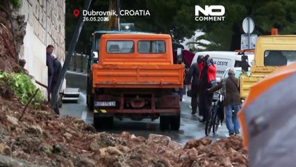 Сильные дожди вызвали оползни в Дубровнике