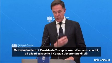 Nato, Rutte in Polonia: Russia resta più significativa minaccia