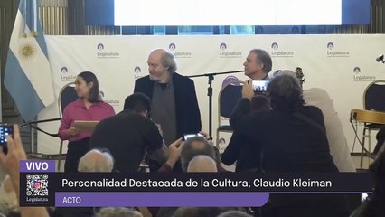 Claudio Kleiman fue declarado "Personalidad destacada de la cultura"