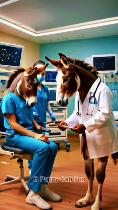 Donkey Becomes a Doctor?! 🏥🐴 You Won’t Believe This! 🤯 #FunnyAnimals #DonkeyDoctor #VetLife #AnimalHumor #TalkingAnimals #FarmLife #Comedy #DoctorDonkey #ViralVideo