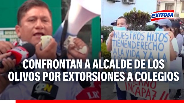 Familias confrontan a alcalde de Los Olivos por extorsiones a colegios: Se está lavando las manos