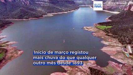 Chuvas fortes enchem barragens vazias em Espanha, trazendo alívio da seca e inundações