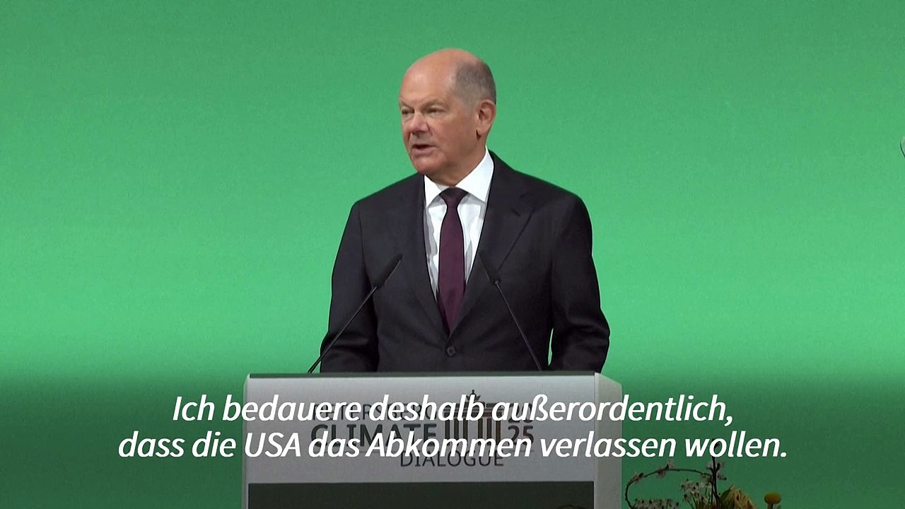Scholz: Abkehr der USA vom Klimaschutz ein 'Irrweg'