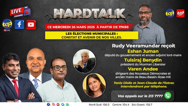 HardTalk: Rudy Veeramundar reçoit Eshan Juman, Tulsiraj Benydin et Varen Andee