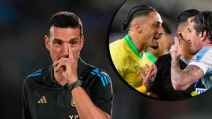 Scaloni: "Disculpo a Raphinha porque sé que no lo hizo a propósito"