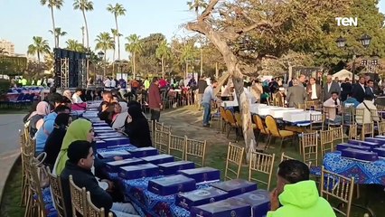 15 ألف مشارك في الإفطار الجماعي لمحافظة الإسكندرية بحدائق أنطونيادس
