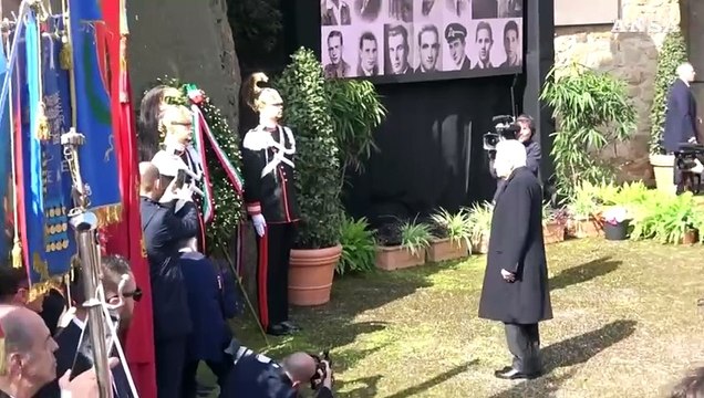 Il Presidente Mattarella rende omaggio alle Fosse Ardeatine