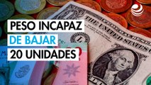 Peso mexicano se deprecia ante el dólar, incapaz de bajar de 20 unidades
