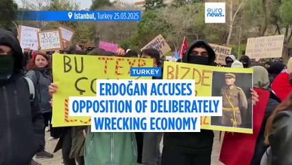 Erdoğan accuses Turkey's opposition of wrecking economy as protests continue