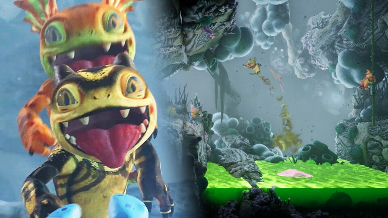 Im Koop-Plattformer Mother Machine erkundet ihr als chaotische Gremlins eine tödliche Welt