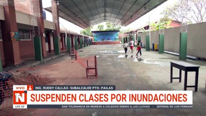 SUSPENDEN CLASES POR INUNDACIONES