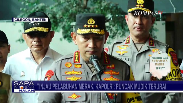 Kapolri dan Panglima TNI Tinjau Arus Mudik di Pelabuhan Merak