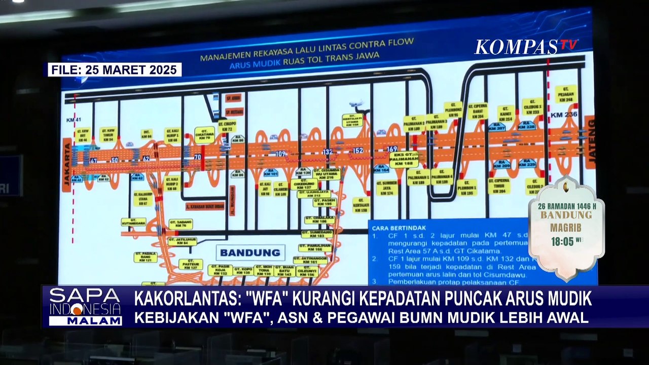 Kepadatan Arus Mudik Lebih Terurai, Kakorlantas Apresiasi Kebijakan WFA | MUDIK LEBARAN 2025