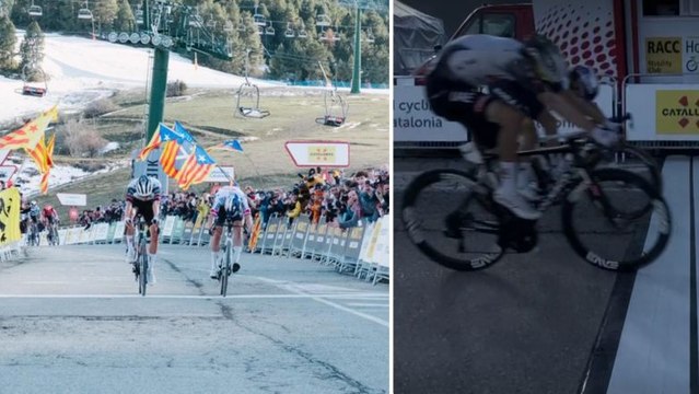 Cycling - Volta a Catalunya 2025 - Stage 3 highlights... a sprint finish between Juan Ayuso and Primoz Roglic !