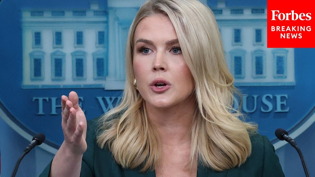 Karoline Leavitt Holds White House Press Briefing As Signal Leak Rocks Trump Admin.