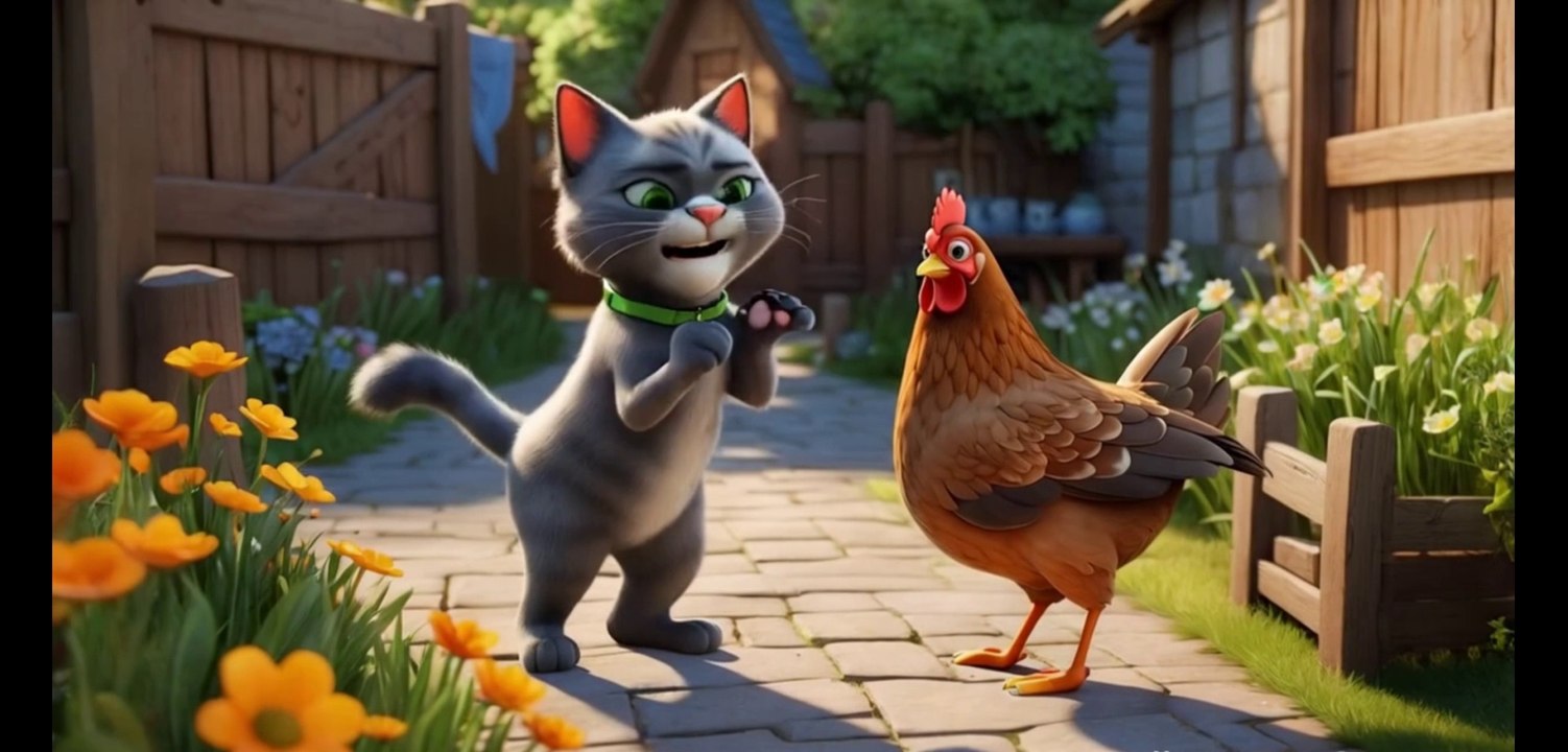 selfish cat and hen story