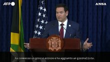 Rubio: "Grande errore includere reporter su chat Pentagono"