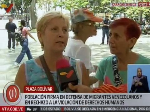 Caraqueños continúan con jornada de recolección de firmas en defensa de migrantes venezolanos