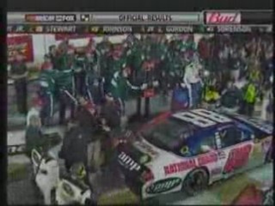 2008 Daytona Bud Shootout finish - Dale Jr