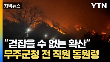 [자막뉴스] 무주도 산불 발생...점점 확산하는 화마 / YTN