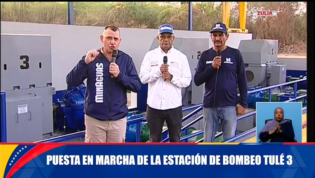 Gobierno nacional inaugura Estación de Bombeo Tulé III en el estado Zulia