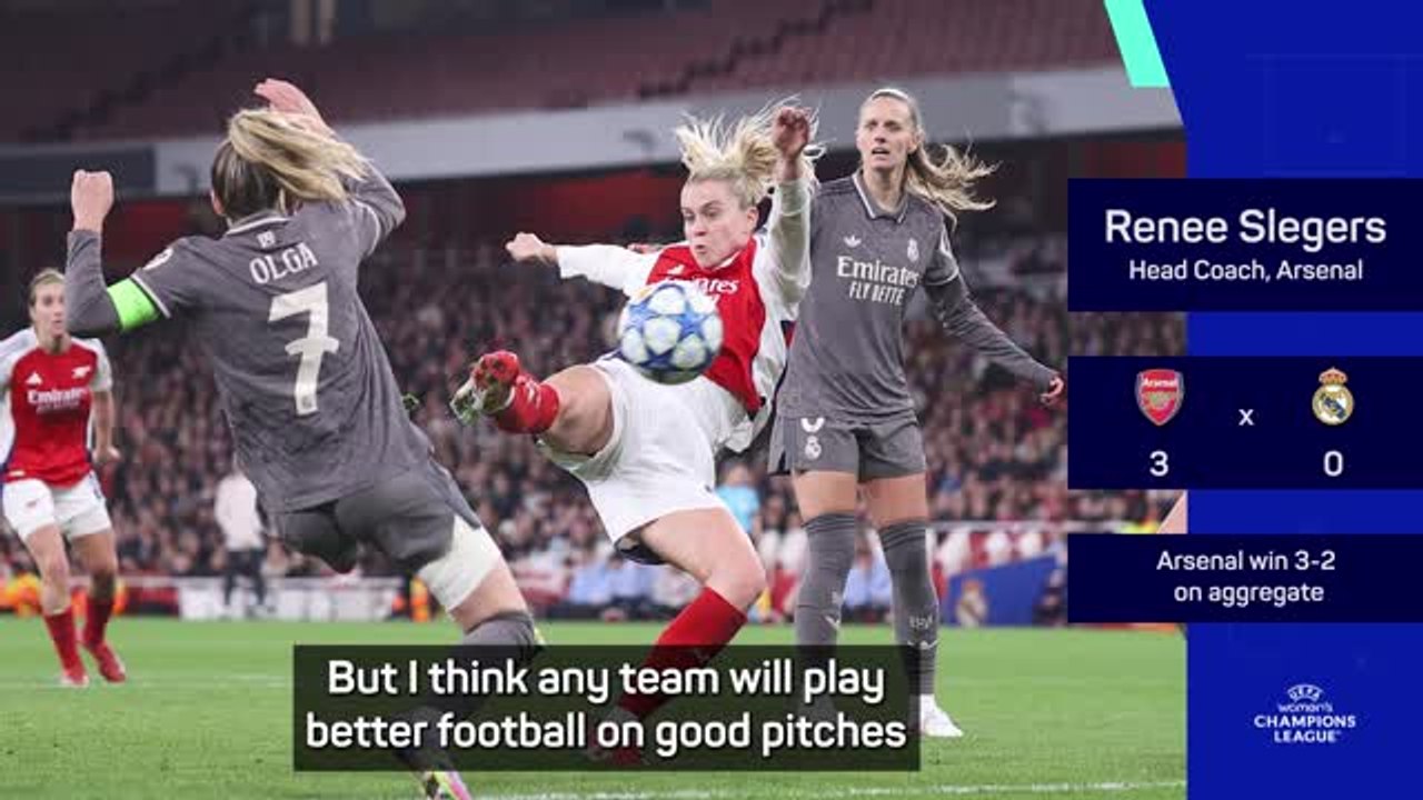 'Football is to be played on grass' - Slegers praises Emirates pitch as Arsenal producing surging comeback