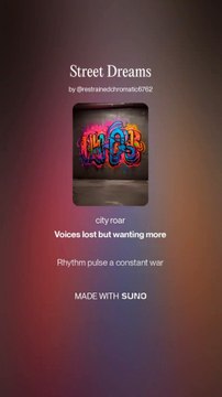 Street Dreams (powerful hip-hop rhythmic) (Second original version) SUNO AI