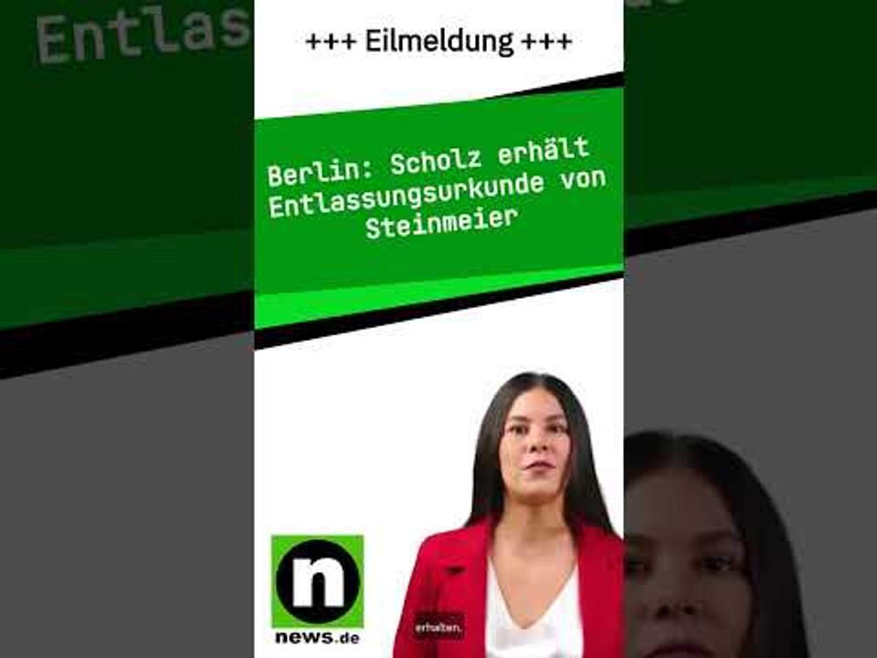 Scholz erhält Entlassungsurkunde von Steinmeier