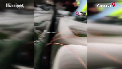 Amasya'da karpuz yüklü tırdan 3 kaçak göçmen çıktı