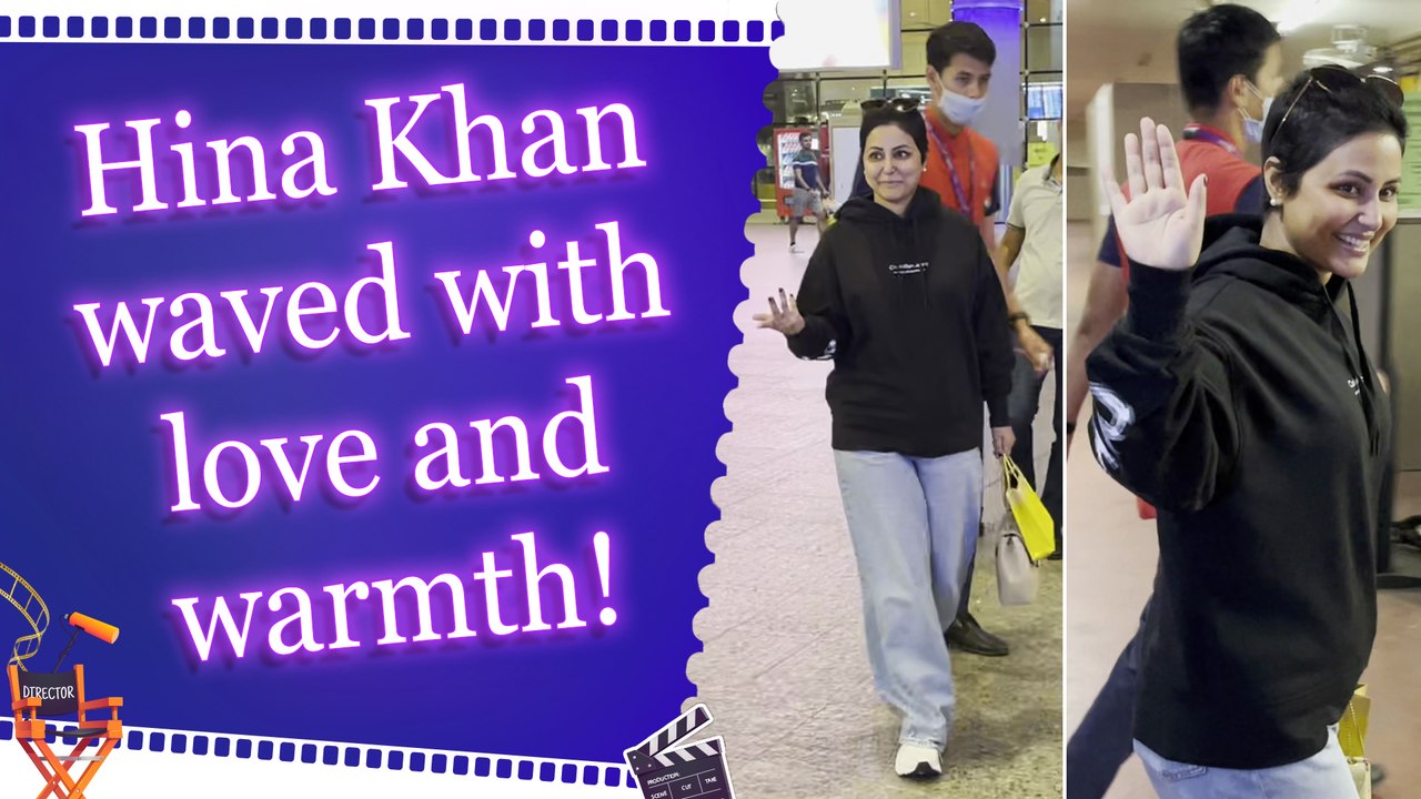 Hina Khan spotted in an all black ensemble at the airport!