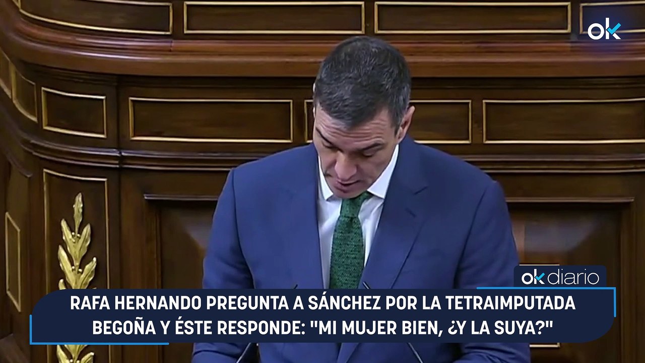 Rafa Hernando pregunta a Sánchez por la tetraim...