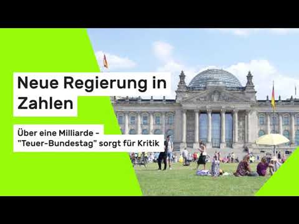Neue Regierung in Zahlen: Über eine Milliarde - 'Teuer-Bundestag' sorgt für Kritik