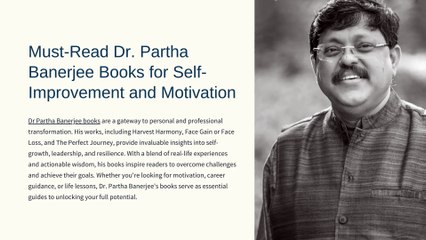 Must-Read Dr. Partha Banerjee Books for Self-Improvement and Motivation