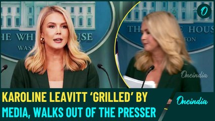Karoline Leaavitt EMBARASSED By Media Questions on US War Chat Leak; Leaves Presser Abruptly |Video