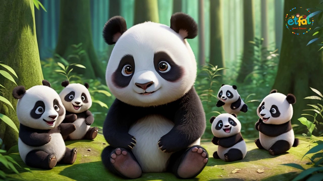 Sevimli Panda Ormanda, çocuk şarkıları, çocuk videoları, çocuk müzikleri, Minik Panda, Etfal Çocuk