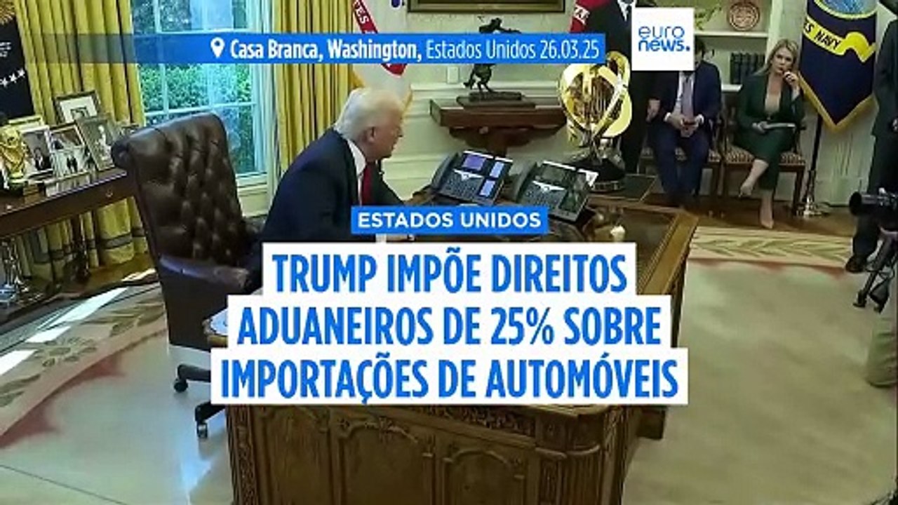 Donald Trump impõe tarifas de 25% sobre as importações de automóveis para os EUA
