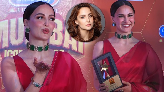 Swedish-Greek Beauty Elli AvrRam Radiates Indian Elegance At The Radio City Mumbai Icon Awards 2025!