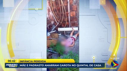 Criança é encontrada amarrada no quintal de casa; mãe e padrasto foram detidos