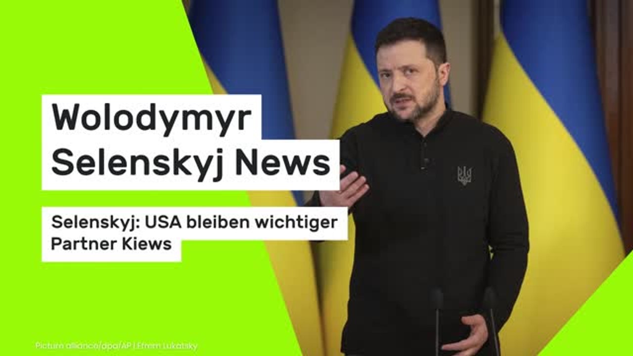 Wolodymyr Selenskyj News: Selenskyj: USA bleiben wichtiger Partner Kiews