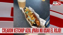 Insólito: crearon ketchup azul...  ¡para no usar color rojo dentro del estadio!