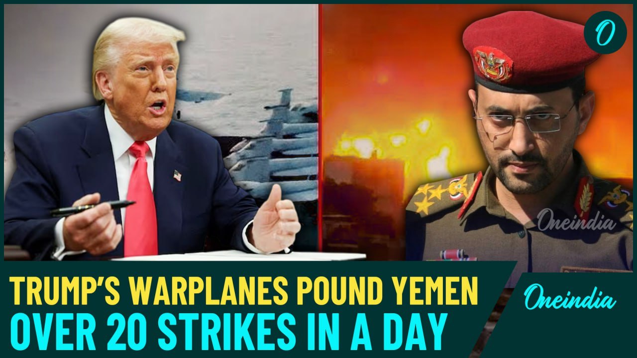 Trump’s Missile Blitz Shakes Houthis | U.S Warplanes Pound Yemen 20 Times in Brutal 24-Hour Assault